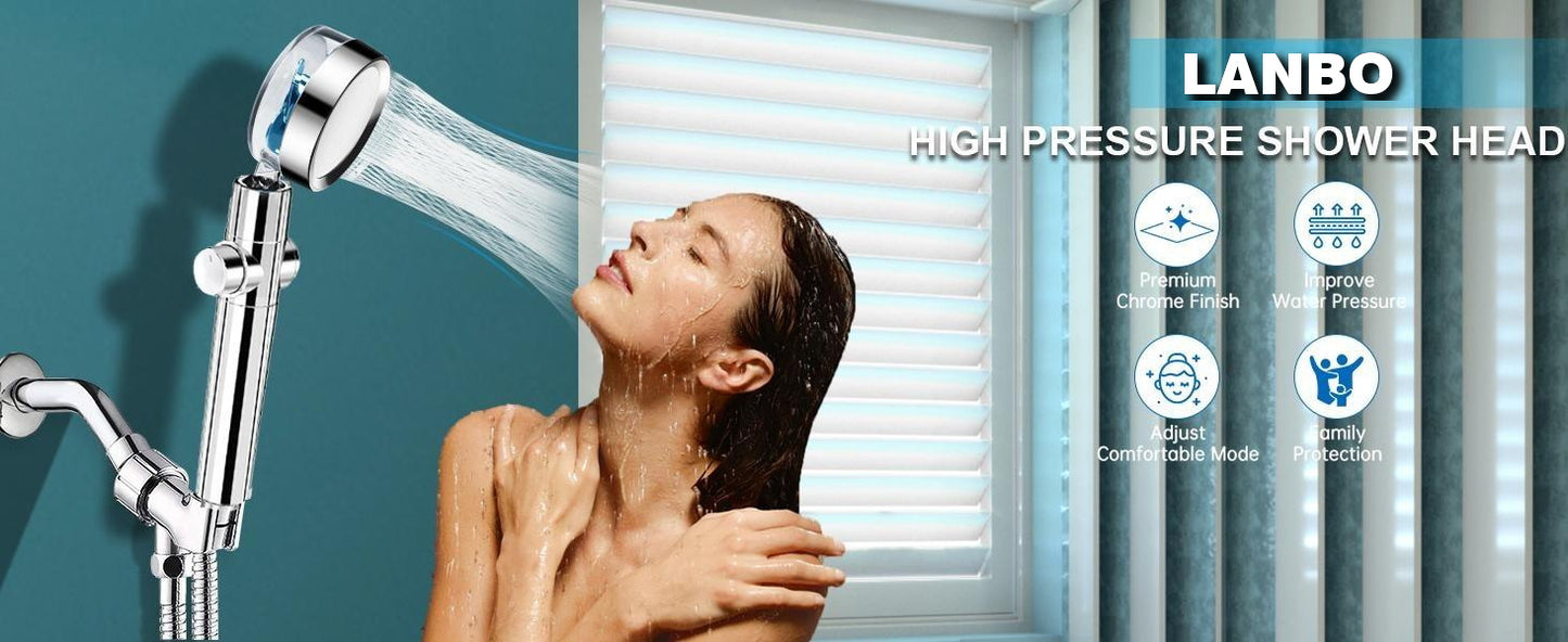 High Pressure Water Saving Handheld Propeller Shower head with filters