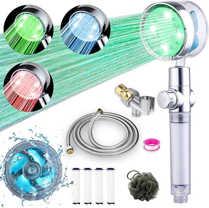 High Pressure Water Saving Handheld Propeller Shower head with filters